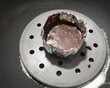 A picture of step 5 of Chocolava cake.