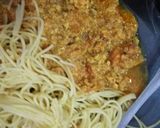 A picture of step 5 of Spaghetti and egg tomato curry.