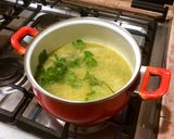 A picture of step 2 of Chicharrón in Green Salsa.
