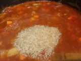 Guiso de Pollo, verduras y arroz. 🍲🍗🫛🥘🌶️