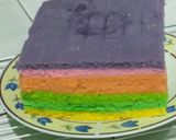 Foto langkah ke 9 dari resep Bolu Kukus Pelangi/Rainbow Cake.