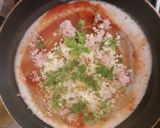 A picture of step 6 of Jini dosa with sambhar.
