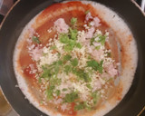 A picture of step 6 of Jini dosa with sambhar.