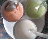 A picture of step 3 of Independence day special - Tricolour appe with natural vegetable colour.