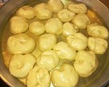 A picture of step 1 of Lebanese meat pastry /pie _meat in dough_.