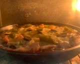 A picture of step 8 of Hot and spicy Beef cheesy pizza.