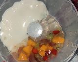 Foto langkah ke 4 dari resep Puding Buah Lapis Susu dan Coklat.