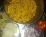 A picture of step 1 of Bhel chat.