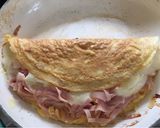 Foto del paso 3 de la receta: Omelette de jamón y queso 🧀