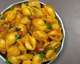 A picture of step 4 of Masala Pasta.