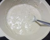 A picture of step 4 of Banana Malpua with kesariya Rabadi.