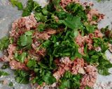 A picture of step 4 of Beetroot thepla.