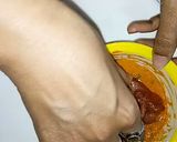 A picture of step 3 of Sabudana (tapioca) oats crunchy chicken.