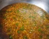 A picture of step 3 of Veg Manchow soup.
