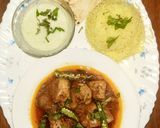 A picture of step 5 of Chicken kadai 😊 Ramadan Mubarak 👍.