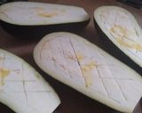 Foto del paso 2 de la receta Berenjenas rellenas con puré de garbanzos enriquecidas con Agua de Mar