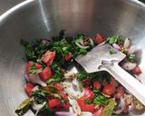 A picture of step 2 of Panch foran daal palak.