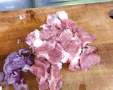 Hình bước làm 1 của món Canh kim chi