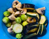 Töltött csirke velesült zöldségekkel recept fázis 1 fotója