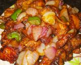 A picture of step 4 of Chilli Chicken.