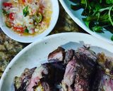 Hình bước làm 1 của món Sườn bò non nướng mọi chấm muối ớt 🥩😋