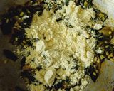 A picture of step 2 of Spring onion jhunka.