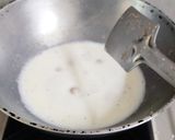 A picture of step 2 of Suji/rava halwa.