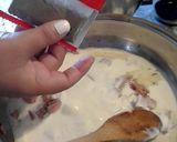 Foto del paso 2 de la receta: Fettuccini con salsa Alfredo y jamón