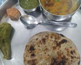 A picture of step 5 of Bajra roti.