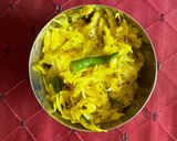 A picture of step 3 of Papaya sambharo.