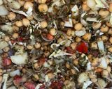 A picture of step 2 of Chatpati chana chat.