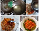 A picture of step 2 of Korean carrot salad.