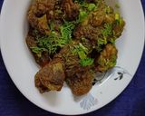 A picture of step 4 of Kolhapuri special chicken masala.