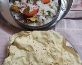 A picture of step 5 of Jodhpur kabuli (layered rice recipe).