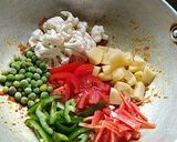 A picture of step 4 of Mixed Veg with South Indian tadka.