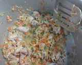 A picture of step 2 of Fried Rice with noodles.