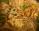 A picture of step 9 of Chilli Chicken Spaghetti.