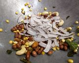 A picture of step 2 of Leftover chapathi mixture.