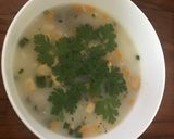 Hình bước làm 4 của món Cháo nấm hương đậu hũ