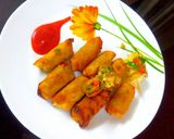 A picture of step 4 of Veg Spring Roll.