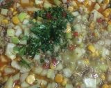 A picture of step 3 of Chayote and Ground Beef Picadillo.