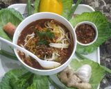 A picture of step 11 of Veg Thukpa soup with noodles.