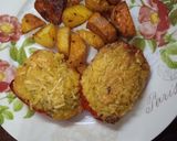 Foto del paso 7 de la receta: Morrones rellenos de carne con puré de papas y parmesano