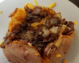 A picture of step 3 of My Sweet jacket Potato & Caralmerised Onion & Cheese.😁.