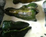 A picture of step 9 of Chiles Rellenos with Cream Sauce.