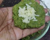 A picture of step 6 of Palak Chickpea kebab with cheese filling.