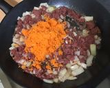 Une image de l'étape 8 de Bœuf aux pommes et carottes sauce citron poivron.