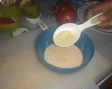 A picture of step 1 of Berry bomb Trifle.