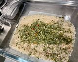 Une image de l'étape 3 de Riz moulé au saindoux et herbes aromatiques.