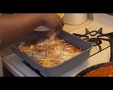A picture of step 7 of 3-cheese baked Ziti pasta.